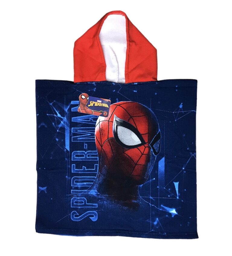 poncho toalla spiderman microfibra
