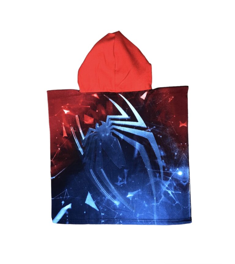 poncho toalla spiderman microfibra