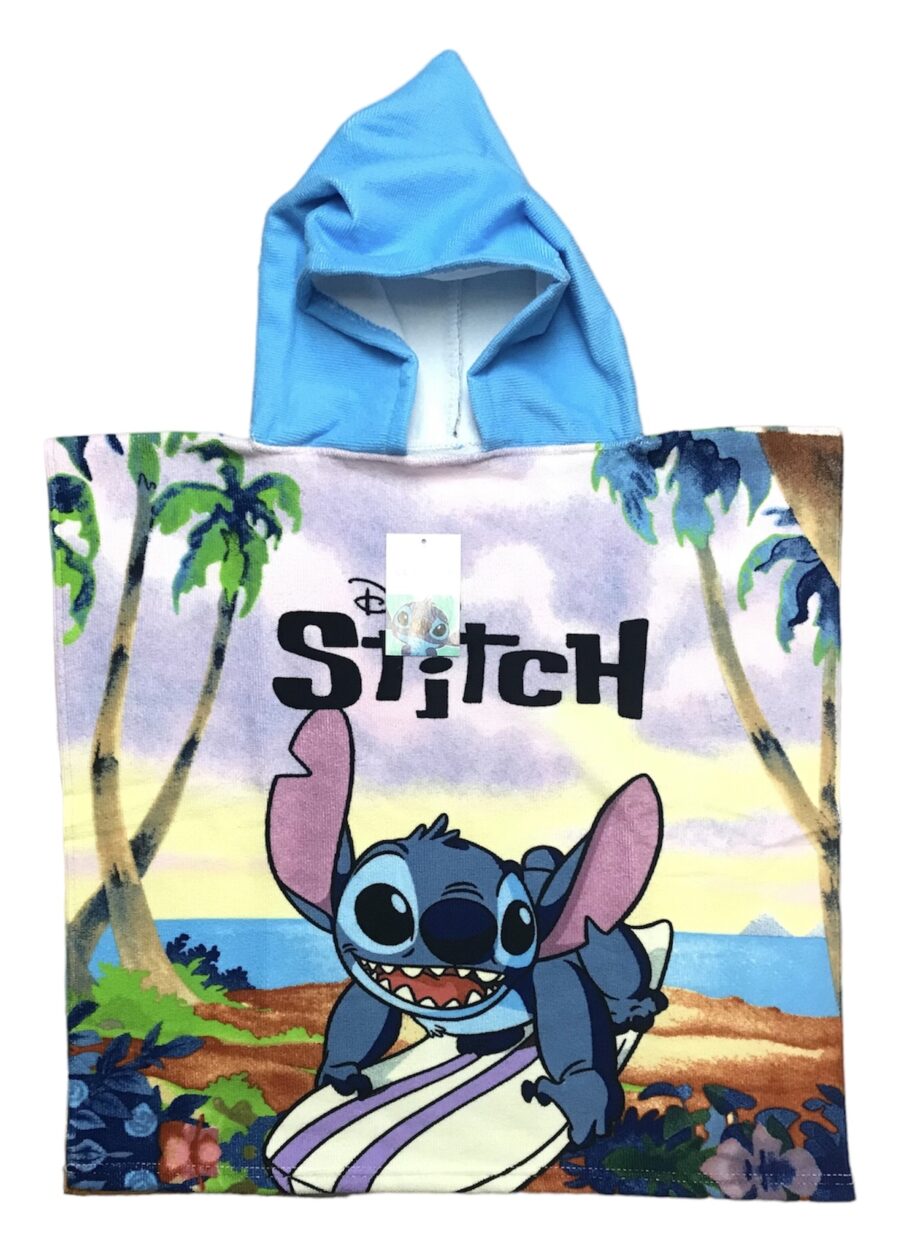 Stitch, Sumérgete en la Diversión del Baño con Nuestro Poncho Toalla. Suavidad, Estilo y Aventura en Cada Secado.