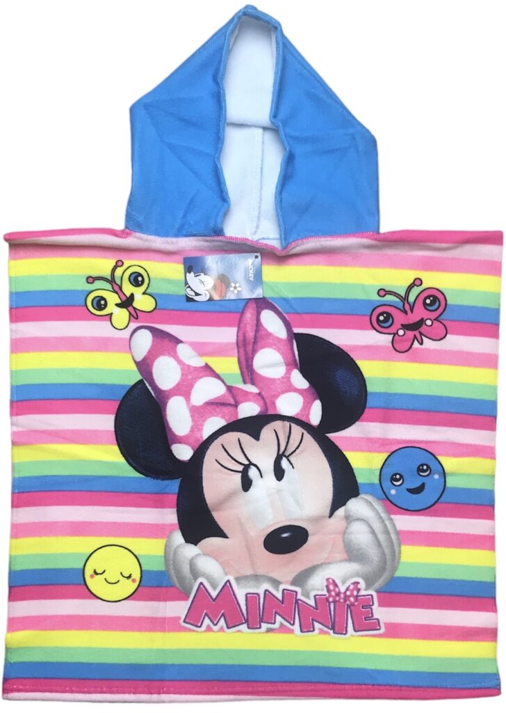 poncho toalla minnie mouse microfibra