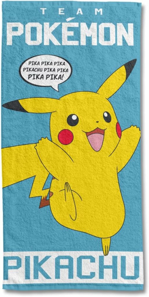 toalla de algodon pokemon pikachu