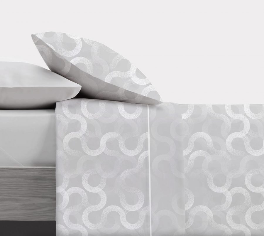 Carpe Diem Juego de sabanas estampado Bend con una composición de 48% algodón y 52% poliéster, valido para todas las medidas. - Imagen 2