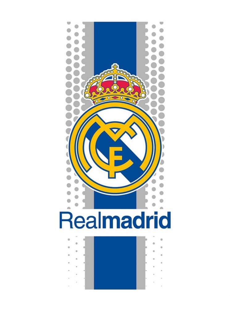Toalla de microfibra Real Madrid franja azul